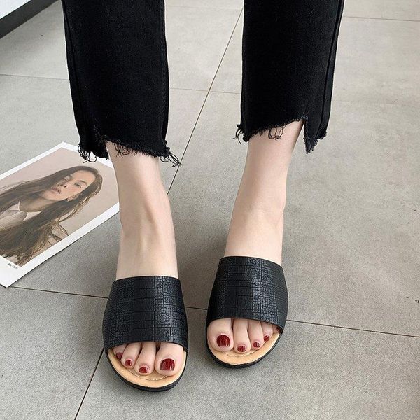 

slippers pamanni women's peep toe lightweight wedges summer female sandals non-slip handmade retro outdoors woman slides, Black