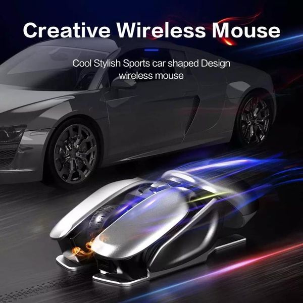 

mice electroplating mechanical appearance gaming mouse 2.4g wireless 1600dpi offical computer for pc laptop