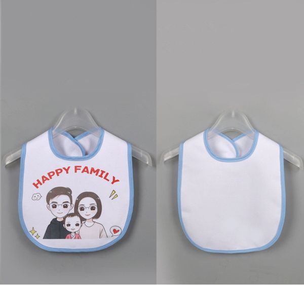 

blank bib sublimation diy thermal transfer baby burp cloths waterproof bib kid product 5 colors
