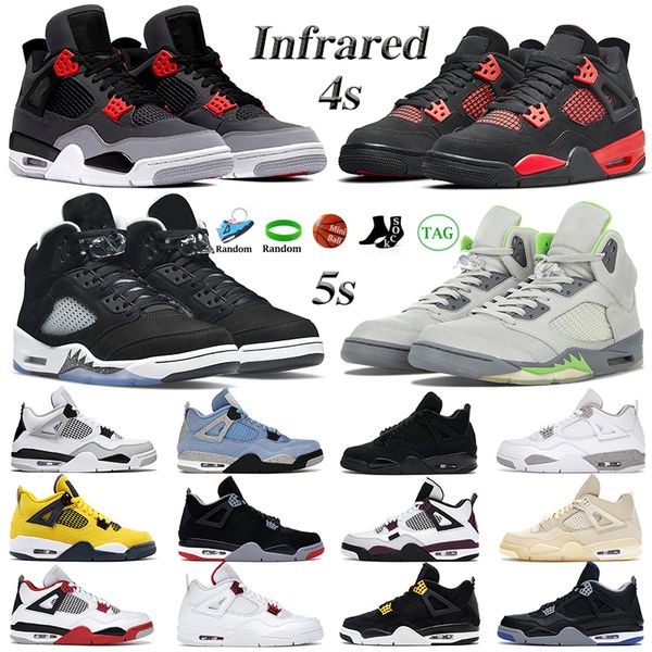 

4s athletic basketball shoes men women 5s infrared military black cat white oreo red thunder sail bluebird jade horizon green bean universit