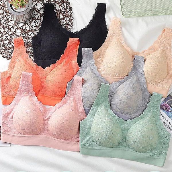 

wireless contour bra lace breathable underwear seamless stretchy for sports yoga running bra sportswear & accessories