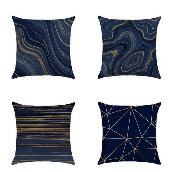 

pillow case 4pcs marble pattern cushion cover pillowcase home decorative sofa square bedroom car decor 45x45cm