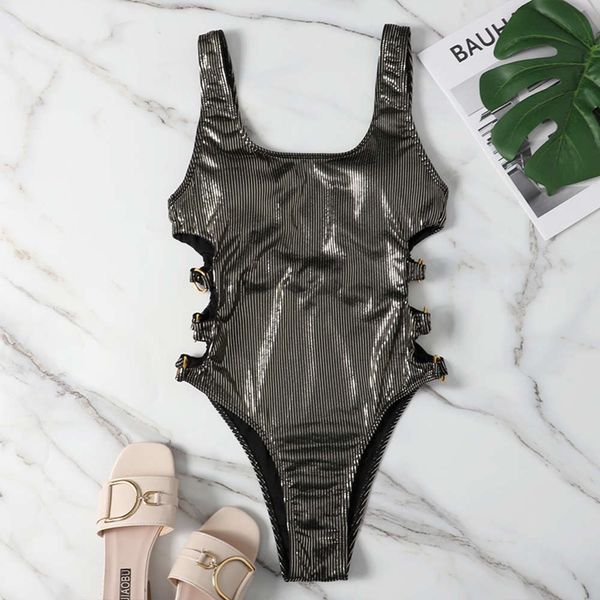 

2021 new women's one piece swimsuit, White;black