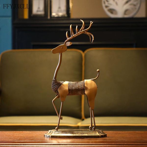 

wrought iron lucky deer decoration creative home living room tv cabinet decoration european-style entrance new home gift