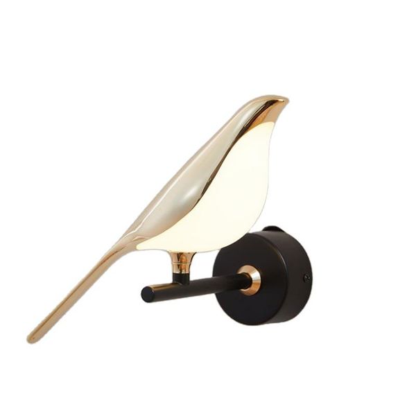 

wall lamp creativity gold plating bird led lamps hallwaybedroom decor postmodern bedroom