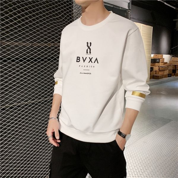 

sports mens spring and autumn thin long sleeve korean sweat sweatshirt round neck fashion running breathable casual sweater kg-651, Black