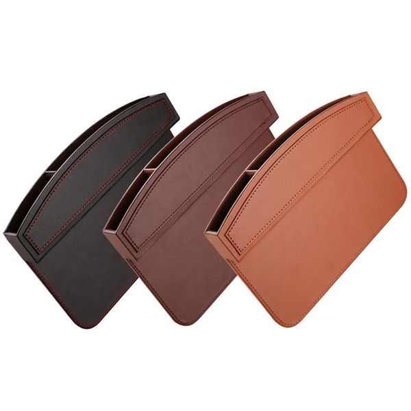 

car organizer universal seat crevice storage box pu leather gap slit pocket catcher auto bag stowing tidying