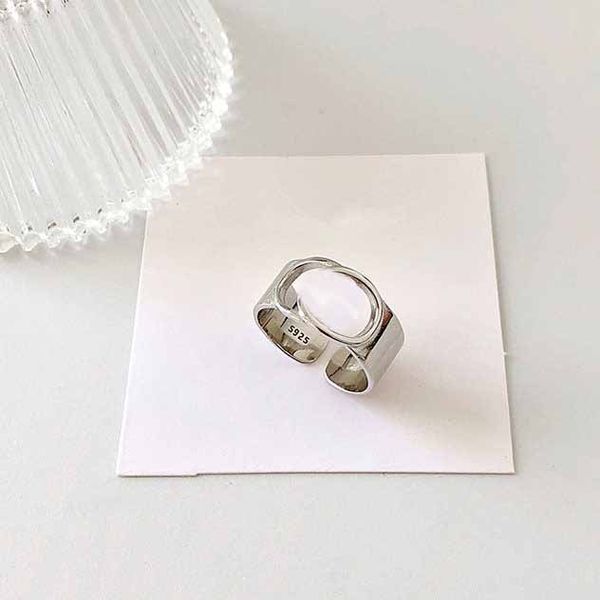 

925 silver ring hollow letters ring simple fashion jewelry hip hop punk ring party gift accessory charm jewelry