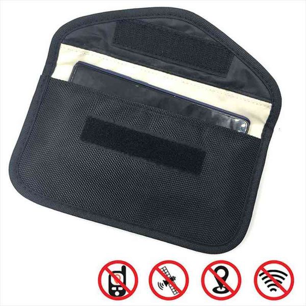 

1pc id card bag rfid blocker mobile phone fob signal blocking shielding pouch wallet case for car key, Red;black