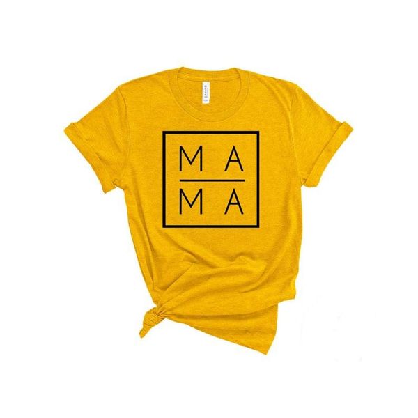 

mama gift for mother mom shirt fashion square pattern graphic short sleeve tees 100% cotton o neck 2021 harajuku mom female, White