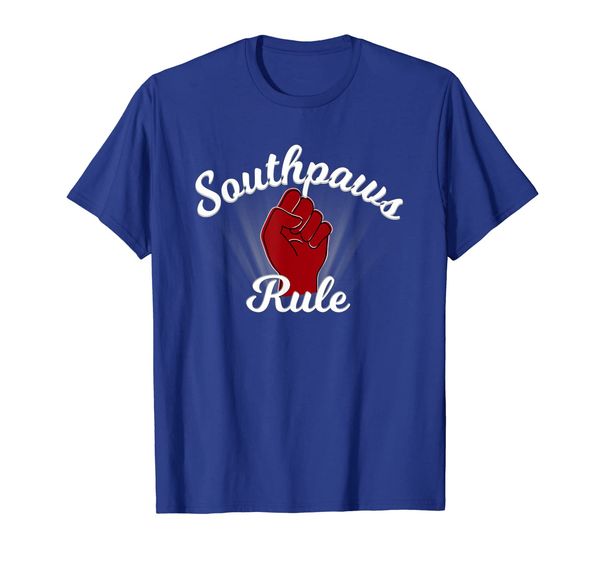 

southpaws rule funny celebrate left handers day t-shirt, White;black