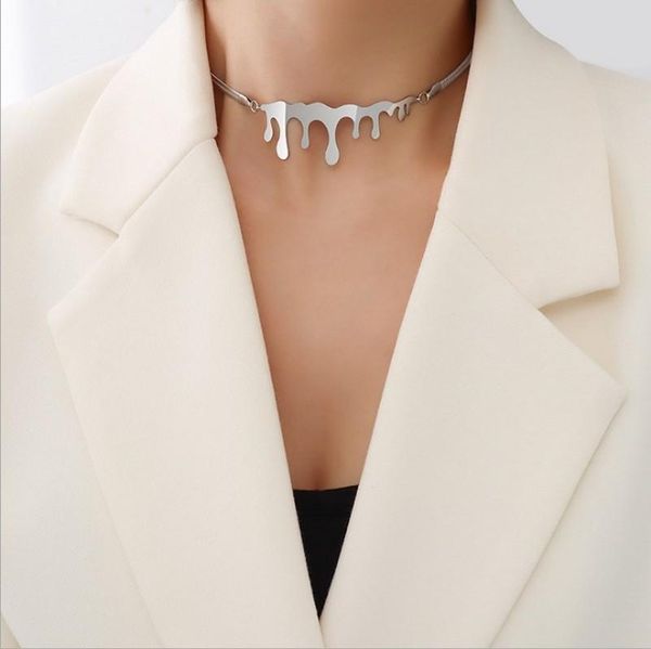 

chokers halloween accessory waterdrop skull blood choker women snake necklace jewelry, Golden;silver