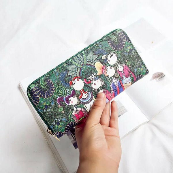 

wallets luxury women pu leather clutch wallet long card holder purse box handbag bags, Red;black