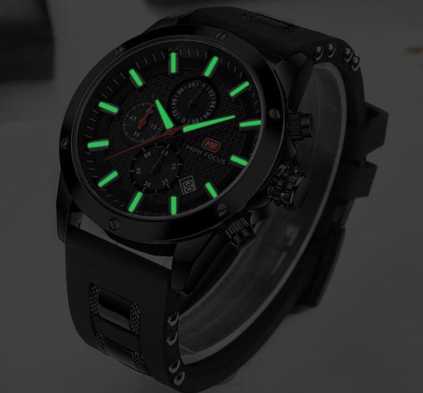 

mens watches brand luxury fashion sport quartz silicone watch strap wristwatch chronograph and date relogio masculino, Slivery;brown