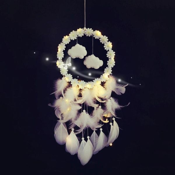 

tapestries creative tapestry feather crafts dream catcher sky cloud charm original flower wind chimes home decoration