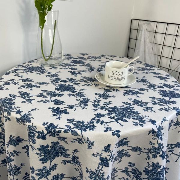 

table cloth nordic style round kitchen floral tablecloth waterproof leaf pattern printed dining cover picnic mat home decor
