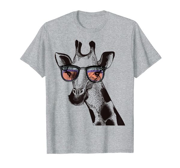 

fun and cool hipster giraffe animal lover's t-shirt, White;black