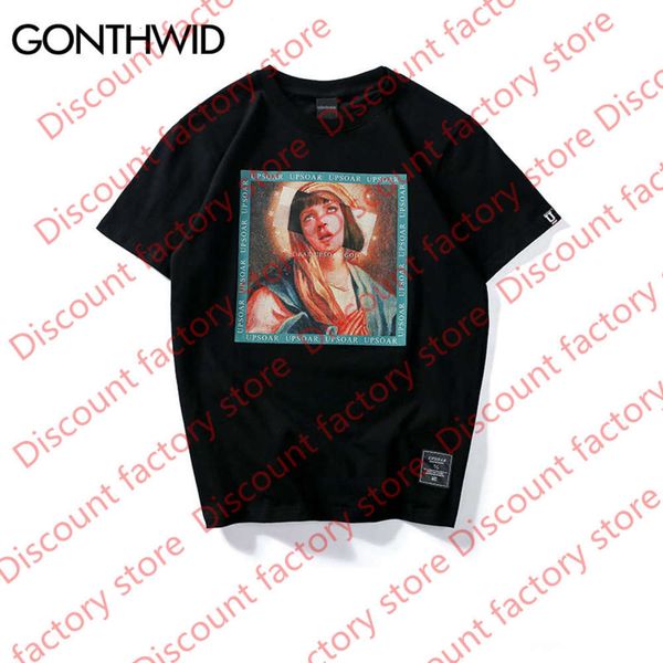 

men's t-shirts funny printed short sleeve tshirts summer hip hop casual cotton tees streetwear, White;black