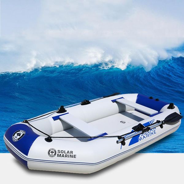 

270cm 4 person fishing canoe/kayak solarmarine brand direct air deck bottom inflatable pvc kayak fishing kayaks for sales