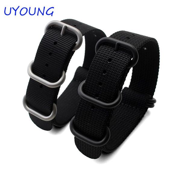 

watch bands nylon watchband 18mm20mm22mm24mm black mens women accessoriesfive lap strap, Black;brown