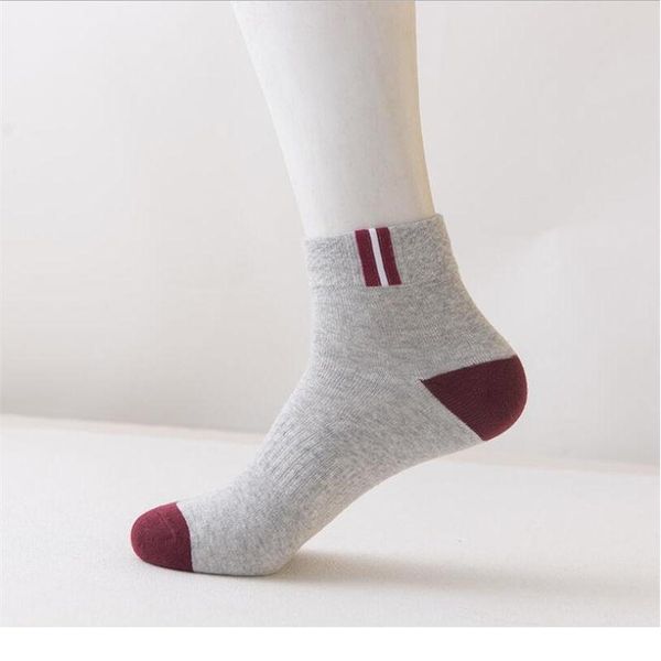 

5 pairs men's socks autumn and winter tube socks solid color sports socks cotton ankle breath jllcog, Black