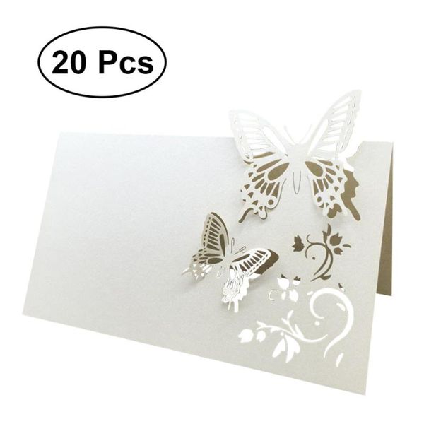 

20pcs table name place cards wedding party favor decor cut design z08 small size 90 x 90mm (white)