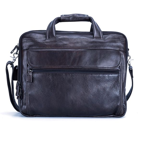 

large men's leather laptote briefcase business computer messenger bags