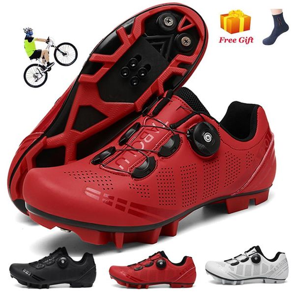 

cycling footwear shoes men's outdoor sport self-locking non-slip mountain bike racing road men mtb sneakers, Black