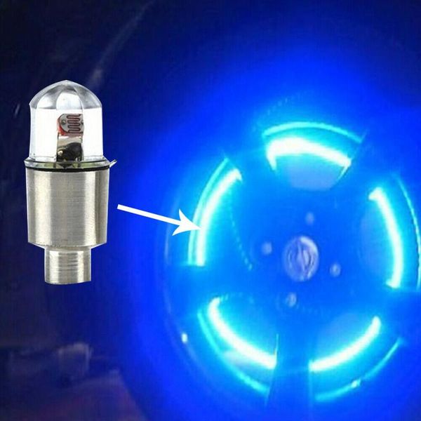 

interior&external lights 2pcs car motorcycle bicycle tire wheel dual sense valve light led stem cap with batteries