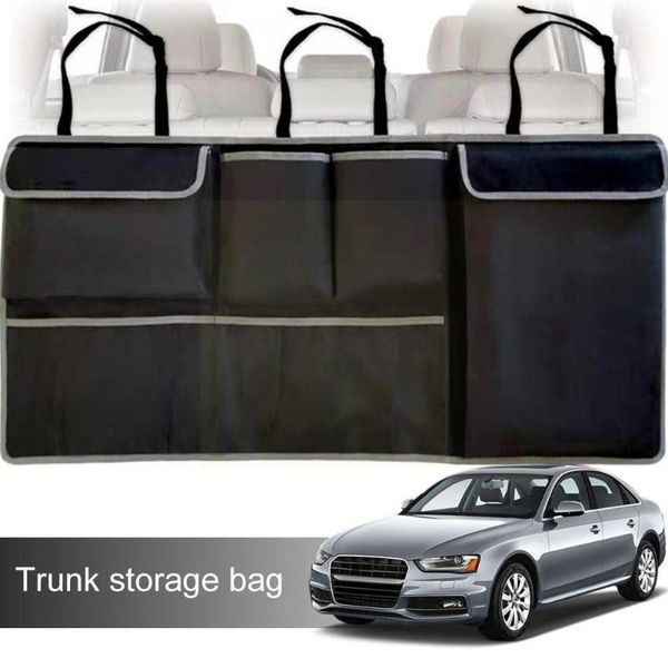 

car organizer oxford cloth storage bag net pocket hanging trunk t7