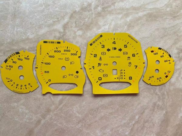

code readers & scan tools yellow gauge face overlay for 911 carrera 991/ 958/panamera 970 instrument cluster gauges red