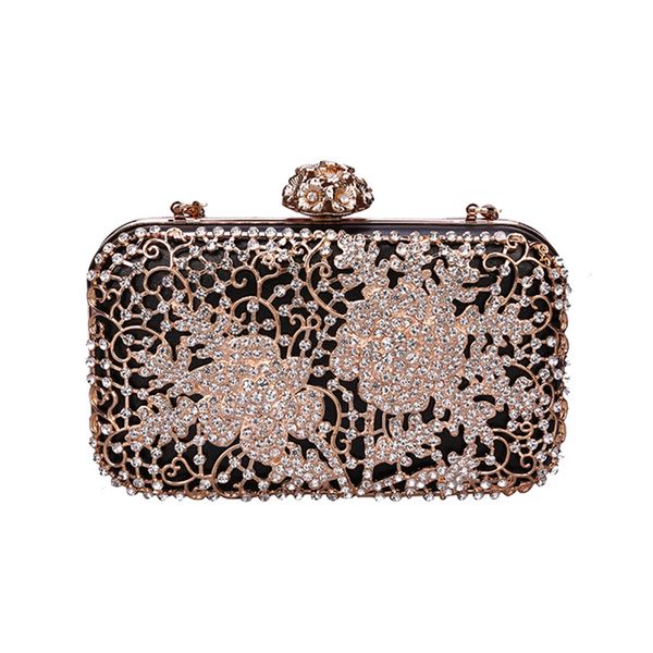 

lian crystal luxury evening bag shoulder bag bling party purse diamond boutique gold silver women wedding day clutch bag