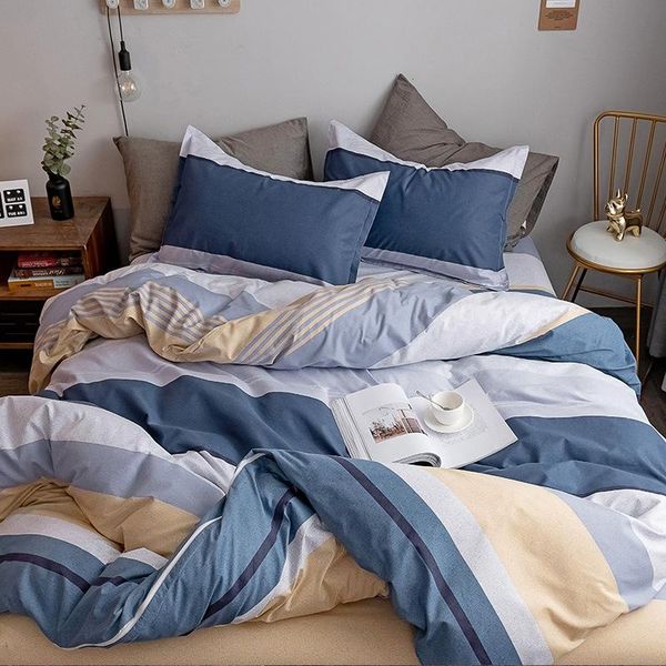 

bedding sets simple geometric set duvet cover sheet household four-piece striped fruit print 1.5m 1.8m 2m