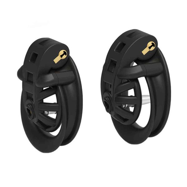 Nxy cockrings Mamba Cobra galo gaiola com cateter 3d impresso masculino castidade dispositivo cinto duplo-scuff anel de pênis, brinquedos sexuais para homens 1124