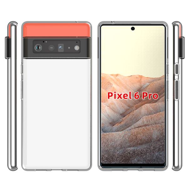 

new clear phone cases for google pixel 6 pro pixel6 5 4 3 xl lite 3a 4a 5a 4g 5g soft silicone transparent tpu iphone 11 12 13 max ultra thi