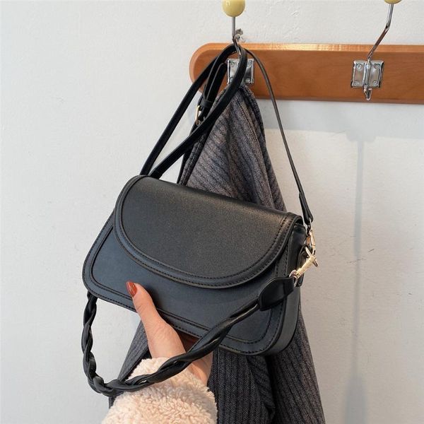 

fashion women's shoulder bags personality trend retro high-quality pu leather messenger bag shopper daily date