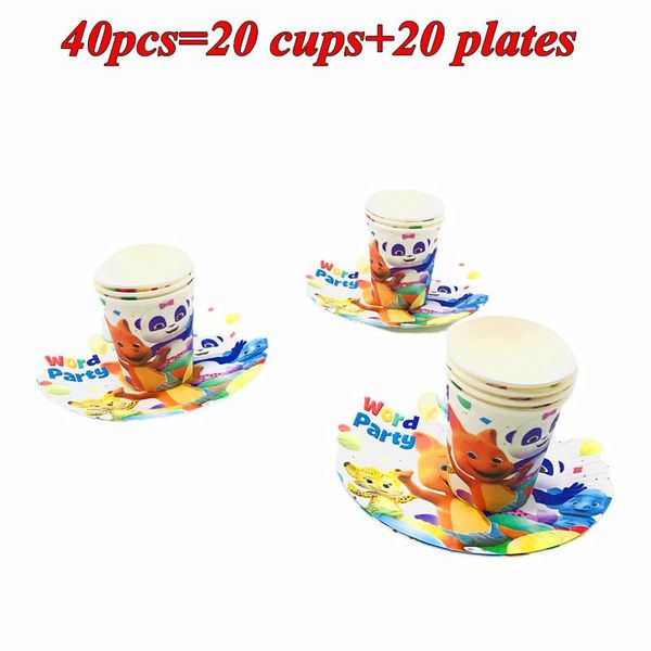 

disposable dinnerware animals word party tableware set elephant tiger plates cups birthday decoration kids baby shower supplies