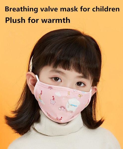 

fast dhl in stockhigh-quality children fack mask breathing valve of 3-layer meltblown cloth safer child mask washable reusable pm2.5 anti-sp