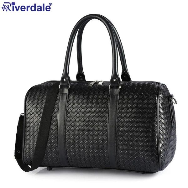 

large capacity travel bag travel duffle big bag women's waterproof leather hand luggage bags short trip men sports package
