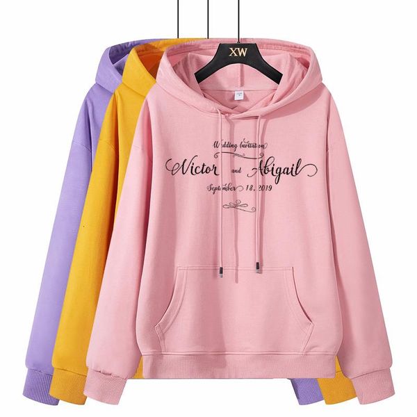 

women's hoodies & sweatshirts 2021 hoody pink printed hooded sweatshirt ladies long sleeve fall cotton female casual women fashion mol, Black