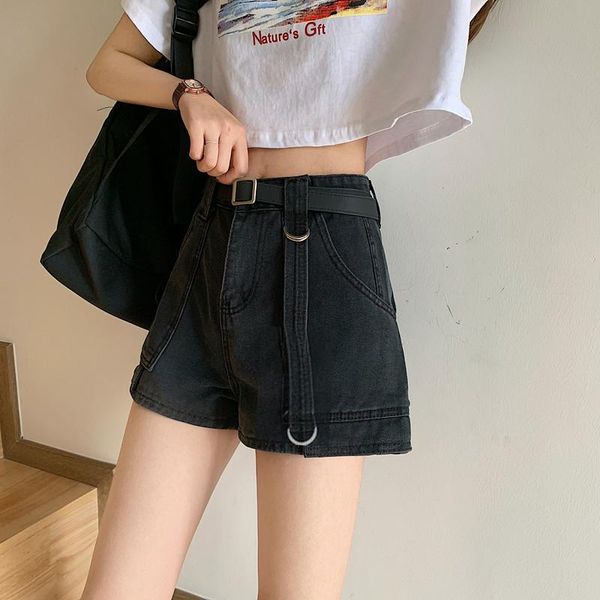 

women's shorts 2592 women summer loose design high waist wide leg pants straight, White;black