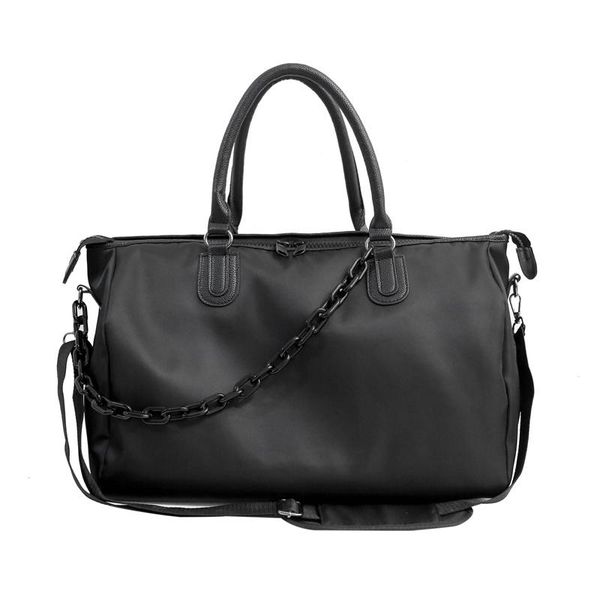 

backpack 2021 couple shoulder bag simple fashion handbag young personality street men and women light cloth black