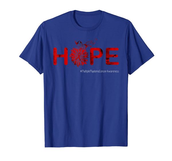 

hope butterfly ribbon multiple myeloma awareness tshirt, White;black