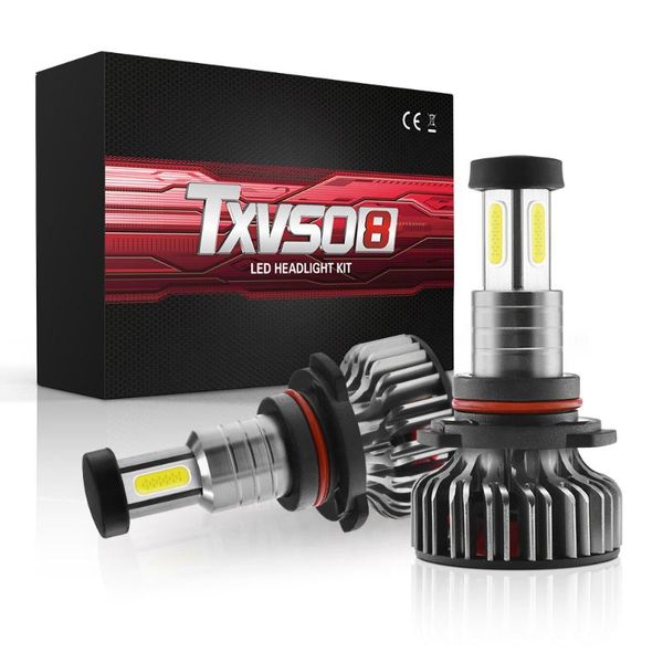 

car headlights h7 h11 led headlight bulbs 30000lm 120w x4 cob kit high/low beam 9005 9006 9012 12v 6000k auto headlamp