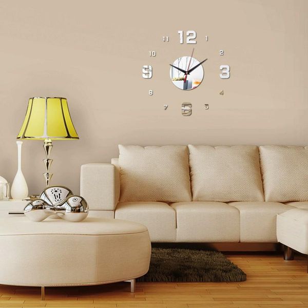 

wall clocks clock diy sticker coffee tea cup number home decoration