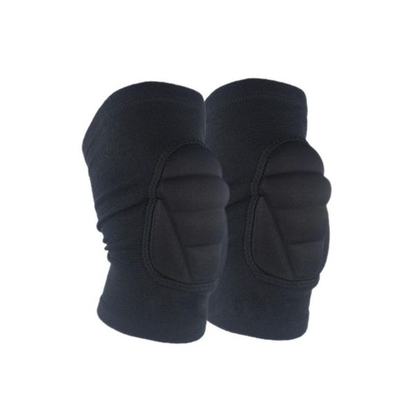 

elbow & knee pads 1 pair thicken sports kneecap silicone protector for soccer basketball volleyball crawling (black), Black;gray