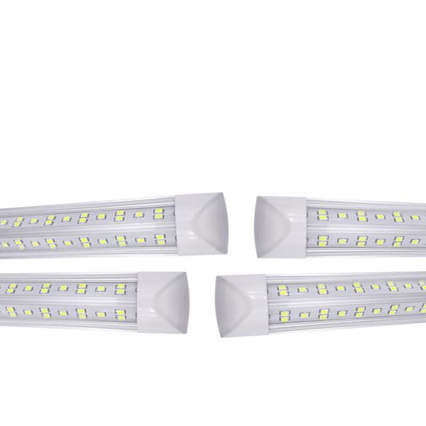 25/Packung Kühlertür integrierte V-förmige 8-Fuß-LED-Röhrenleuchte 6500K 144W klare Linse 14400lm für Lagergarage in New Jersey USALIGHT