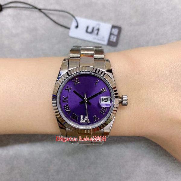 U1 Factory Top Quality Watches relógio 19 estilo feminino 31 mm 278274 278273 inoxidável romano diamante Ásia 2813 movimento mecânico automático relógios de pulso femininos