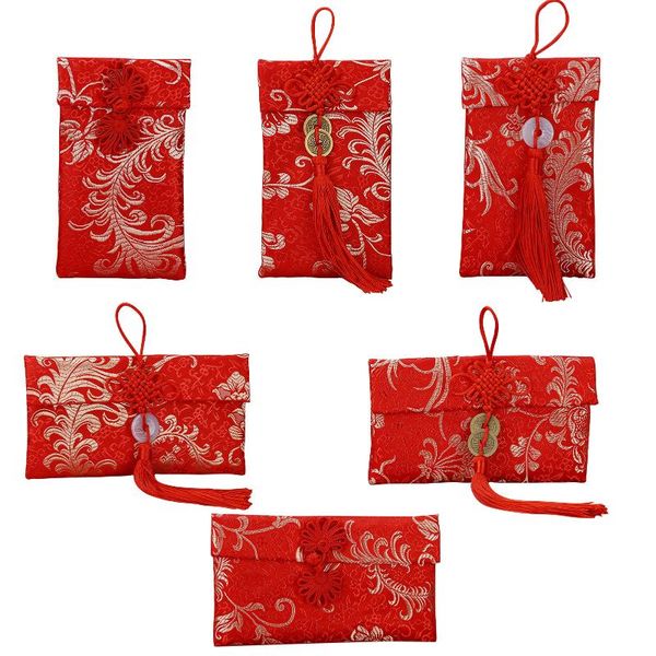 

storage bags 3pc red envelope chinese year festival packet bring you luck welfare health happiness full of oriental colors