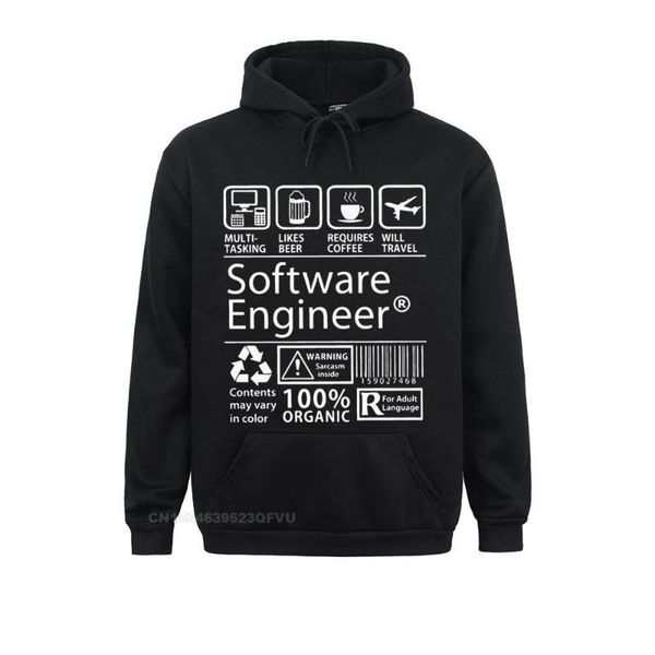 

men's hoodies & sweatshirts software engineer programming hoodie men eat sleep code repeat programmer developer awesome harajuku women, Black